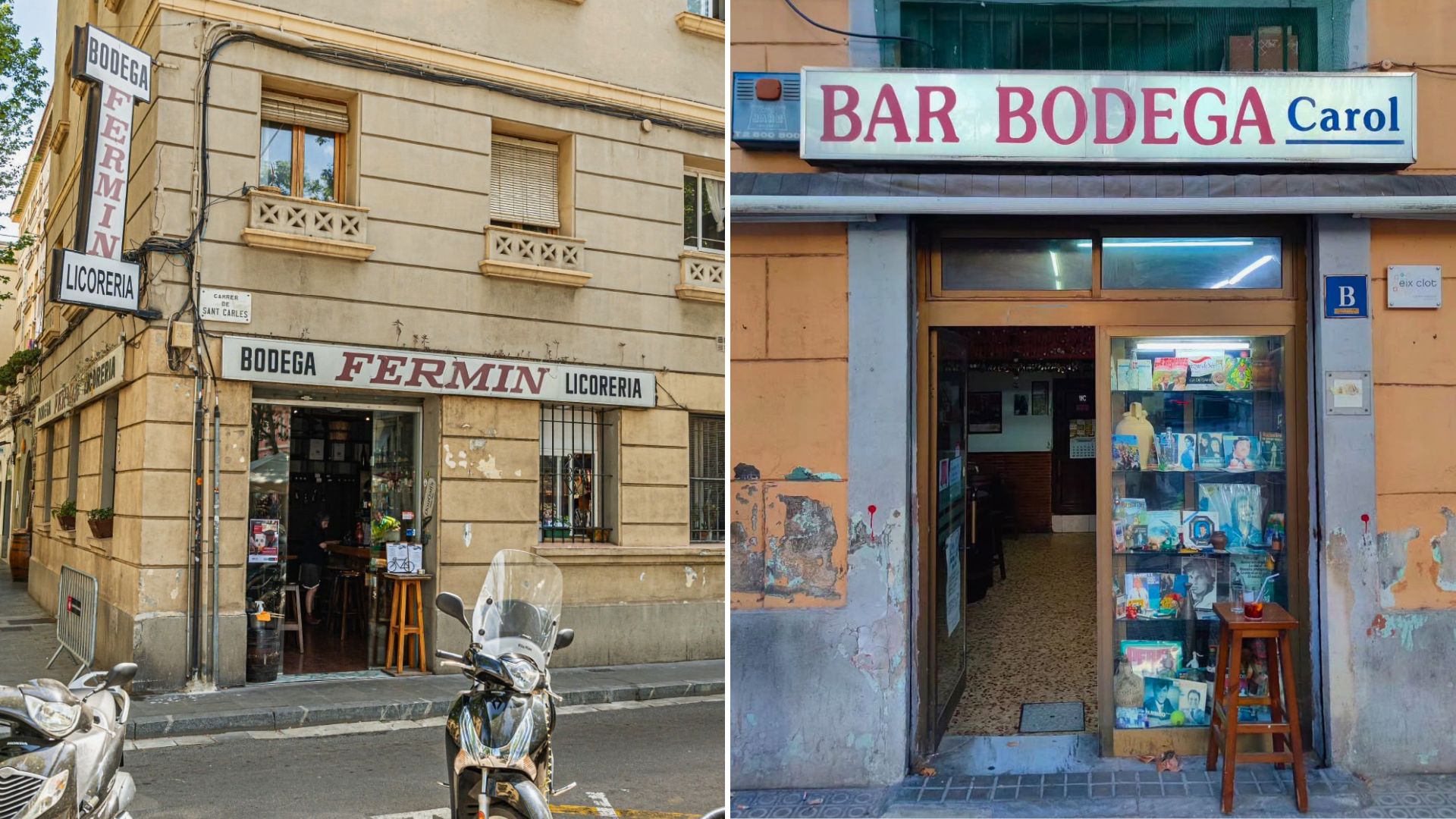 Rètols de bodegues històriques: la Bodega Fermín i la Carol