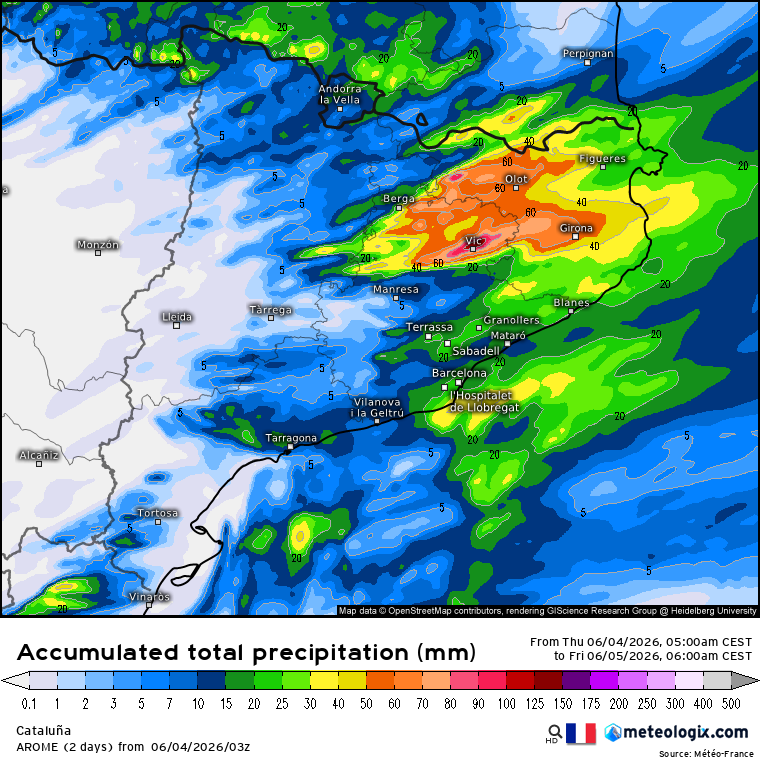 El Meteocat apuja el grau dels avisos de perill d'intensitat de les tempestes de dijous a Barcelona | Barcelona, inundació, tempesta
