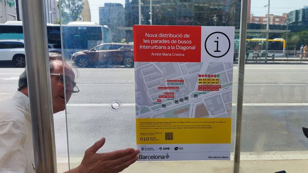canvis parades autobusos interurbans Diagonal