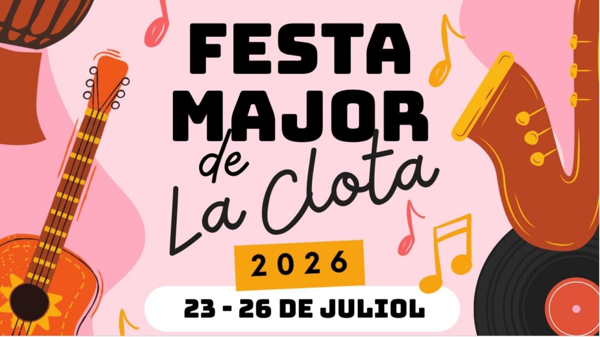 Cartell de la Festa Major de la Clota 2026