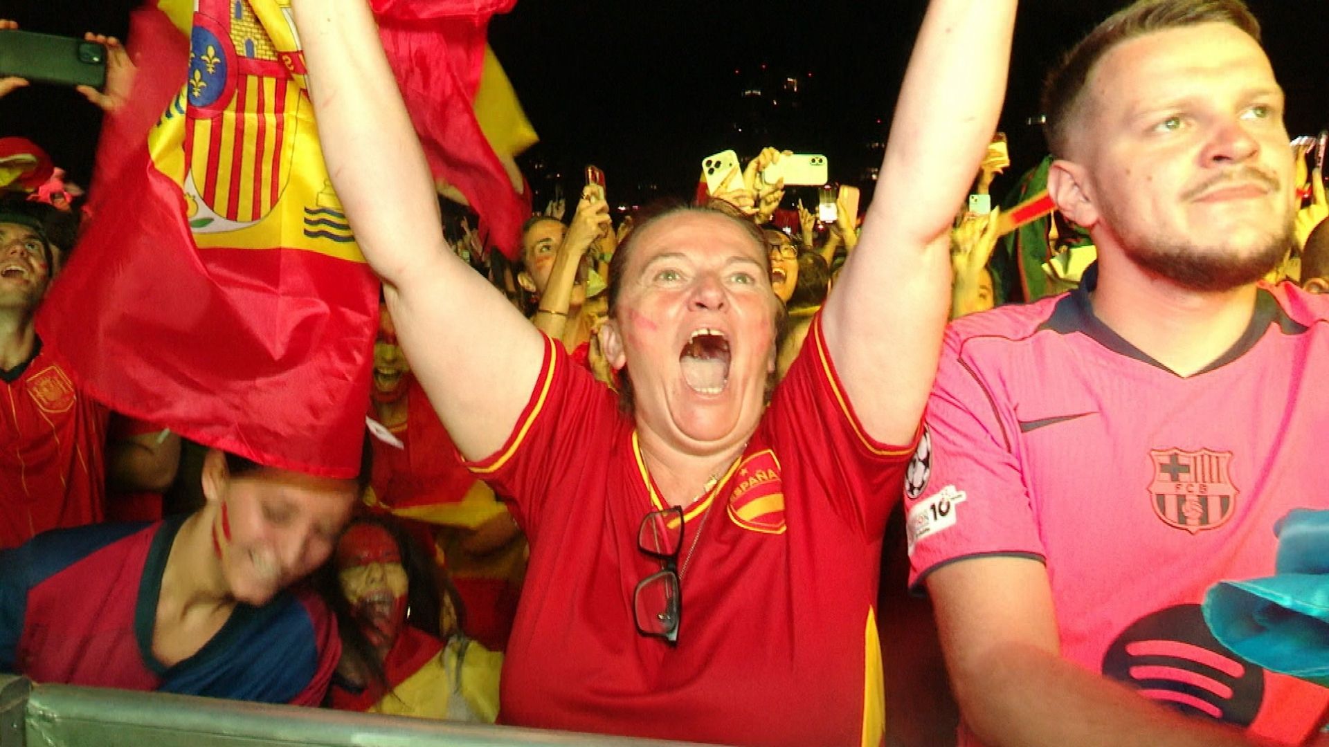 celebració victòria Espanya Mundial Fòrum