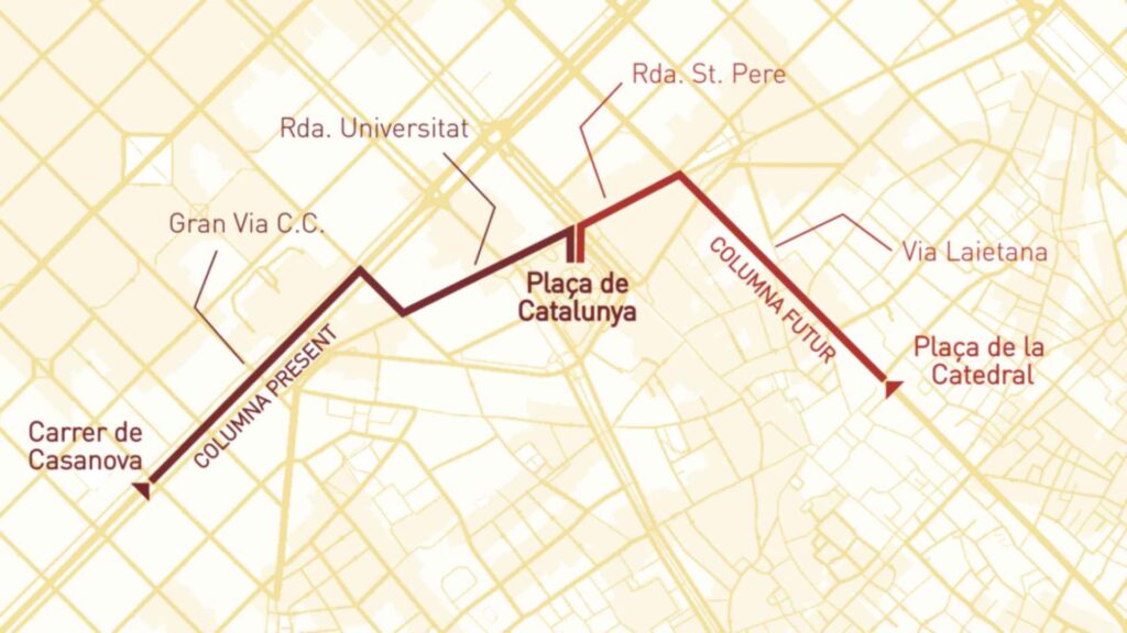 mapa recorregut manifestaci&oacute; 11 setembre a Barcelona 