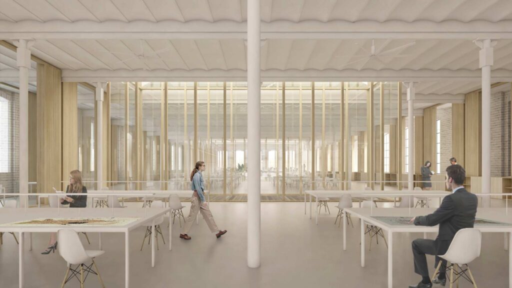 Sala de consultes de l'Arxiu de Barcelona a Can Batll&oacute;