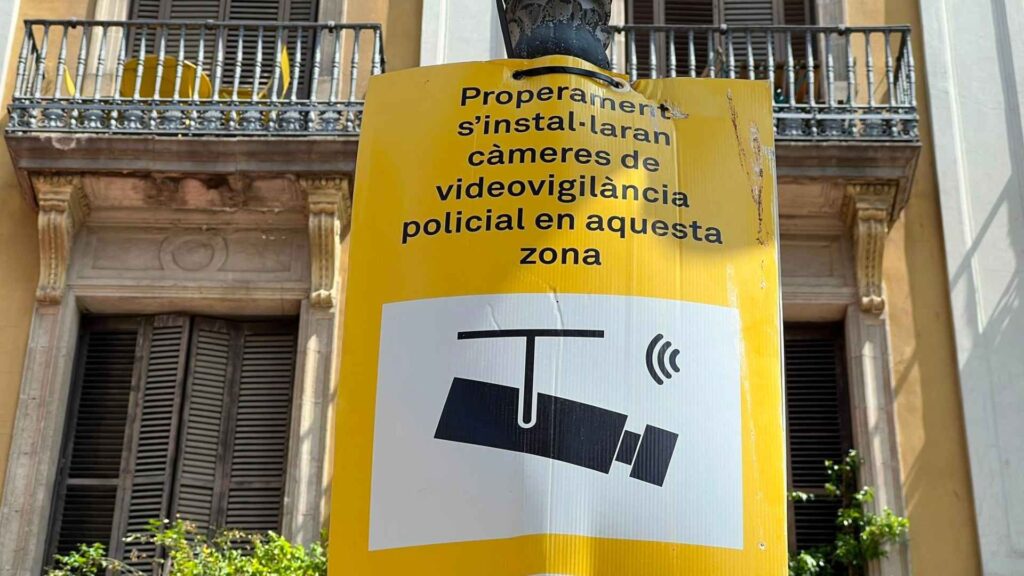 Póster de cámaras de videovigilancia