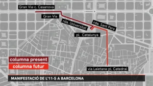 Recorregut de la manifestació de l’11 de setembre per la Diada 2026: per on passarà? | MAPA