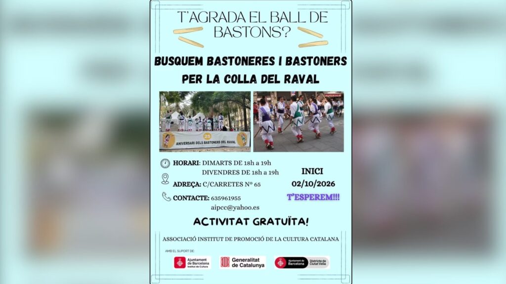 crida bastoners raval per reactivar la colla