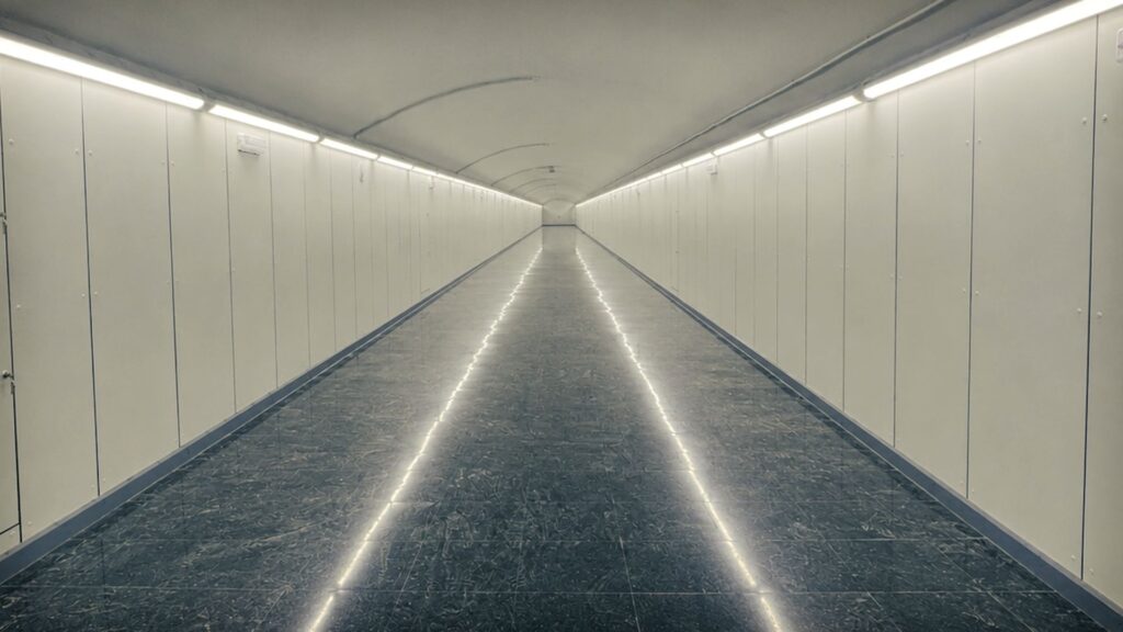 Passadís renovat de metro Catalunya de les línies L1 i L3