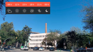 Calor a ratlla: cel clar i temperatura normalitzada durant uns quants dies