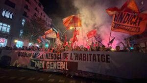 Mobilització massiva a Barcelona pel dret a l’habitatge: “Volem que la vaga sigui un èxit”